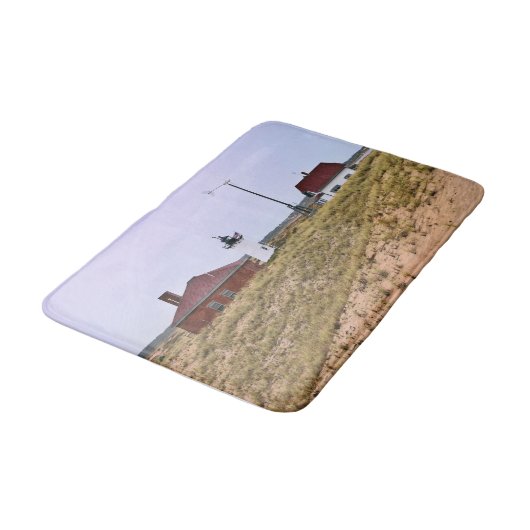 Race Point Lighthouse, Cape Cod, Massachusetts Badematte (Schrägansicht)