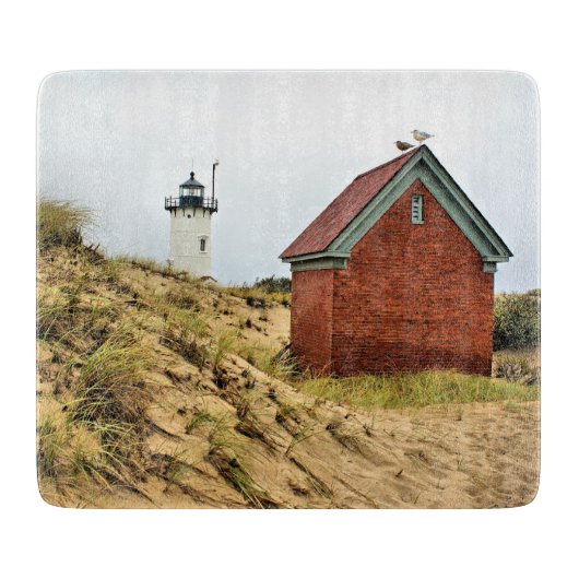 Race Point Lighthouse, MA Cutting Board Schneidebrett (Vorderseite)