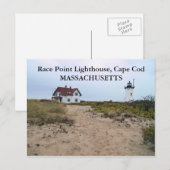 Race Point Lighthouse, Massachusetts Postkarte (Vorne/Hinten)