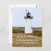 Race Point Lighthouse, Massachusetts Postkarte (Vorne/Hinten)