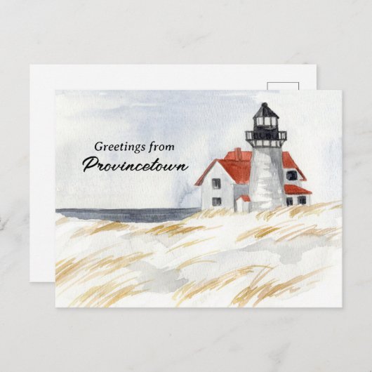 Race Point Lighthouse Provincetown Cape Cod Postkarte (Vorne/Hinten)