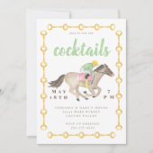 Race Race Race Reitsport Cocktail Einladung (Vorderseite)