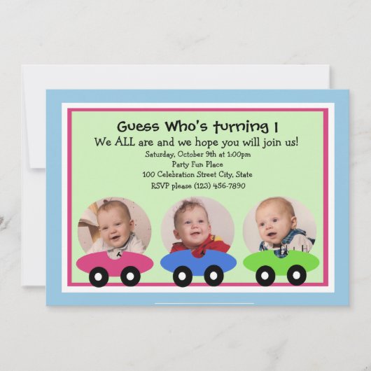 Race Time/Foto Einladung (Vorderseite)