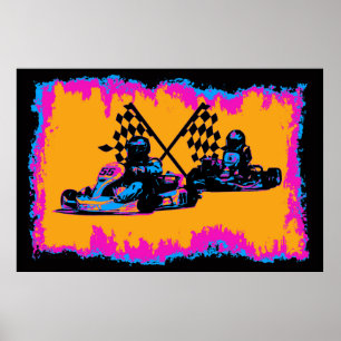 Race to Finish - Go Kart Racers Poster