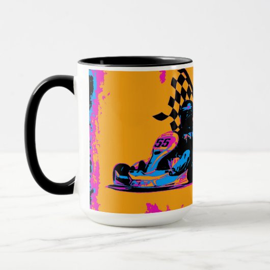 Race to Finish - Go Kart Racers Tasse (Links)