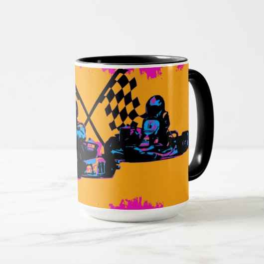 Race to Finish - Go Kart Racers Tasse (VorderseiteRechts)