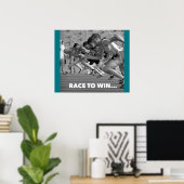 Race to Win - Motivierend Running Poster (Heimbüro)