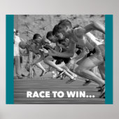 Race to Win - Motivierend Running Poster (Vorne)