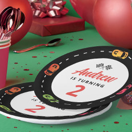 Race Track Cars Boys 2. Geburtstag Pappteller