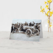 Race Track Fans von Race Car #18 Karte (Gelbe Blume)