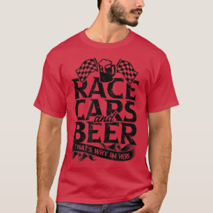 Race Track Flag Fast Cars Bierrennen deshalb Dr. T-Shirt