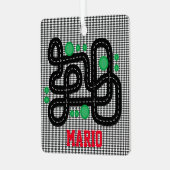 Race Track Kids NAME FOTO LKW Spaß Ornament Aus Metall (Vorderseite links)