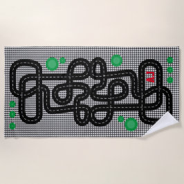 Race Track Kids Playmat Cars Trucks Name Racing Strandtuch