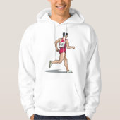 Race Walker Athlete Sportläufer in Motion Hoodie (Vorderseite)