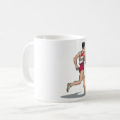 Race Walker Athlete Sportläufer in Motion Kaffeetasse (Vorderseite Links)