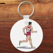 Race Walker Athlete Sportläufer in Motion Schlüsselanhänger