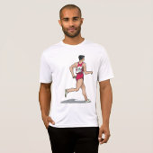 Race Walker Athlete Sportläufer in Motion T-Shirt (Vorne ganz)