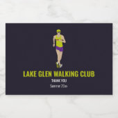 Race Walking Alkoholflaschenetikett (Einzelnes Label)
