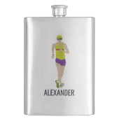 Race Walking Flachmann (Vorderseite)