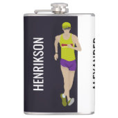 Race Walking Flachmann (Vorderseite)