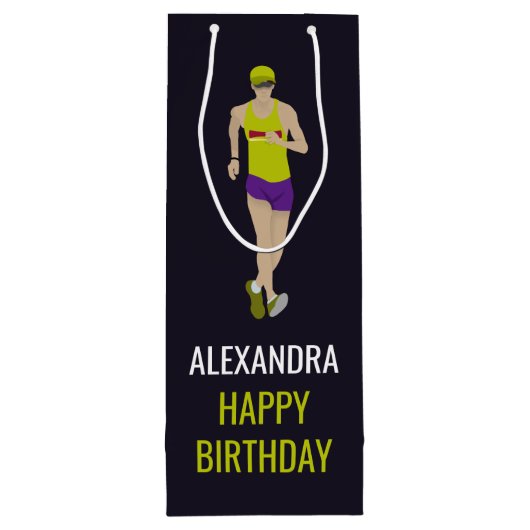 Race Walking Geschenktüte Für Weinflaschen (Rückseite)