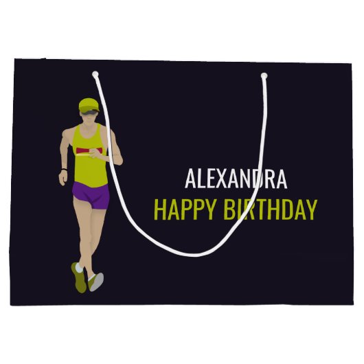 Race Walking Große Geschenktüte (Rückseite)