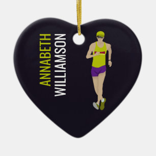 Race Walking Keramik Ornament