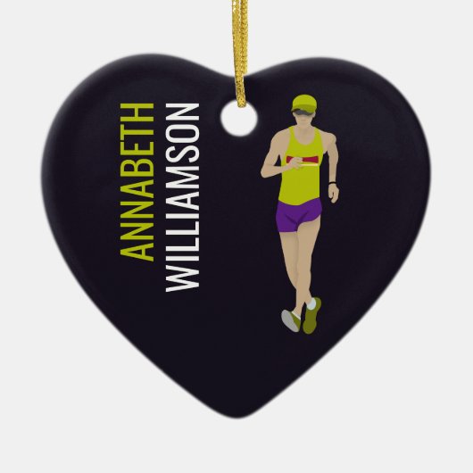 Race Walking Keramik Ornament (Vorne)