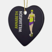 Race Walking Keramik Ornament (Links)