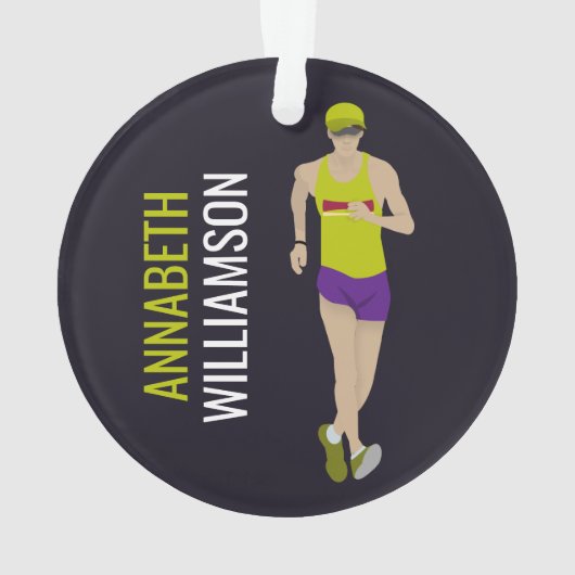 Race Walking Ornament (Rückseite)