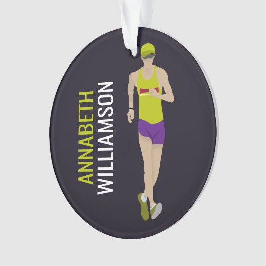 Race Walking Ornament (Vorderseite)