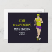 Race Walking Postkarte (Vorne/Hinten)