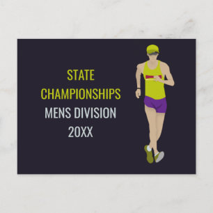 Race Walking Postkarte