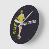 Race Walking Runde Wanduhr (Winkel)