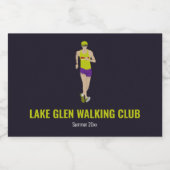 Race Walking Schaumweinetikett (Einzelnes Label)