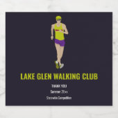 Race Walking Schaumweinetikett (Einzelnes Label)