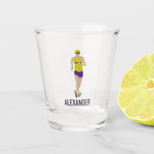 Race Walking Schnapsglas