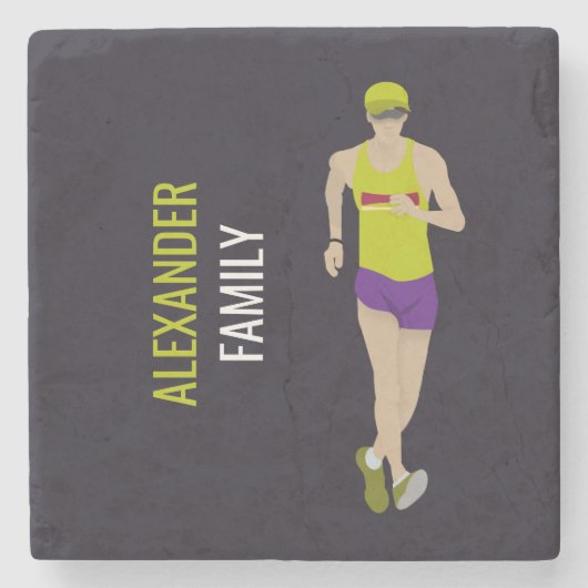 Race Walking Steinuntersetzer (Vorderseite)