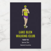 Race Walking Weinetikett (Einzelnes Label)