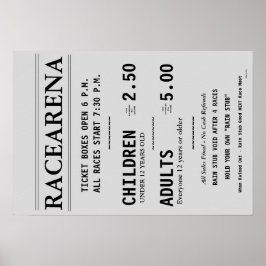 RACEARENA TICKET OFFICE BILL DANBURY FAIR POSTER 2