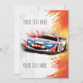 Racecar Birthday Einladung (Vorderseite)