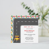 Racecar Birthday Einladung (Stehend Vorderseite)