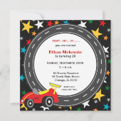Racecar Birthday Einladung (Vorderseite)
