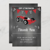 Racecar Birthday Vielen Dank Dankeskarte (Vorne/Hinten)