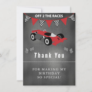 Racecar Birthday Vielen Dank Dankeskarte
