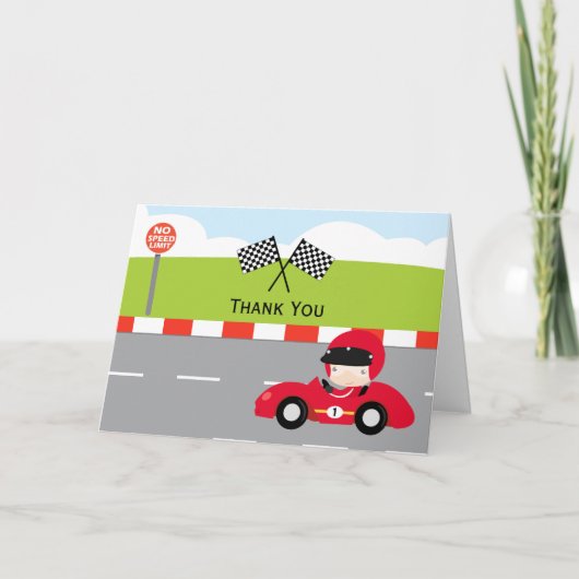 Racecar danke Geburtstag (Vorderseite)