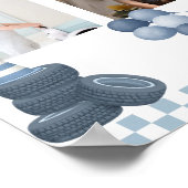 Racecar First Lap Around The Track Photo Milestone Poster (Ecke)