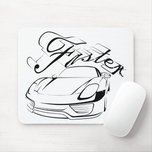 Racecar in Stämmen Mousepad (Mit Mouse)