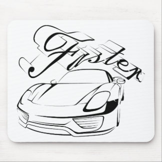 Racecar in Stämmen Mousepad