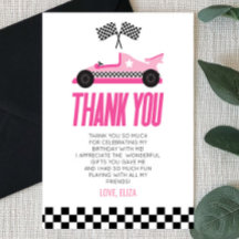 Racecar Race Pink Birthday Party